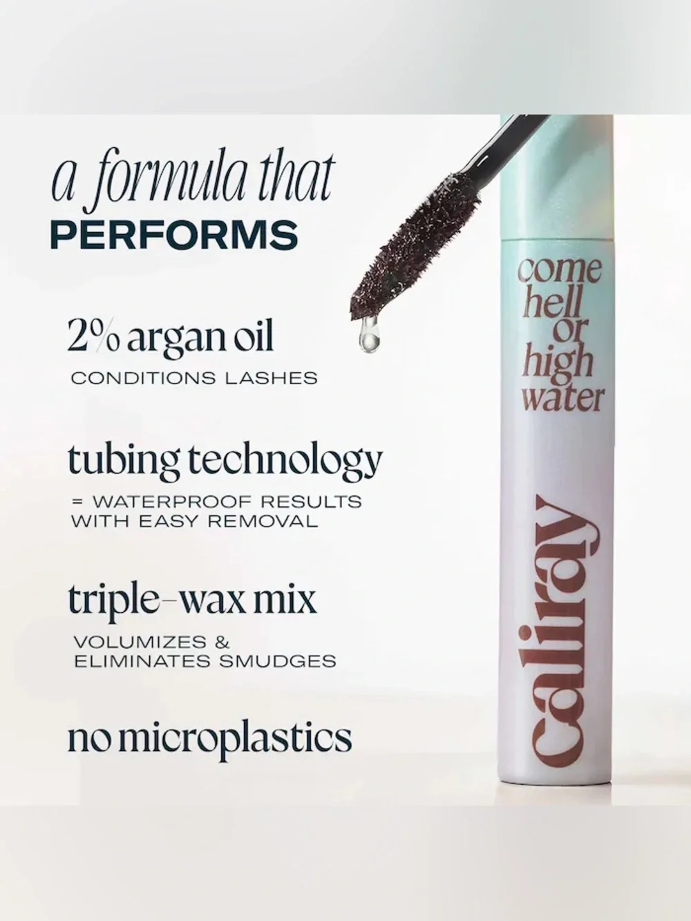 Caliray Come Hell or High Water Volumizing Tubing Mascara  ~ full size ~ new